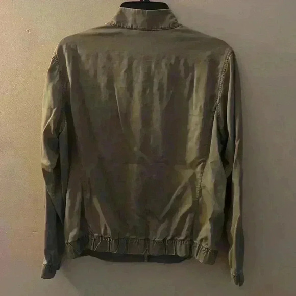 Patagonia ReCircle Bomber Jacket Olive Green Full Zip Front Flap Pocket, medium - Picture 9 of 9
